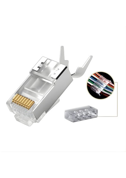 M118XF Cat 7 JACK/4 ADET-30GBPS’YE Kadar Hız-Nikel Kaplı Koruma/cat7 RJ45 Konnektör-Cat7 CAT6A Soket fırsatları