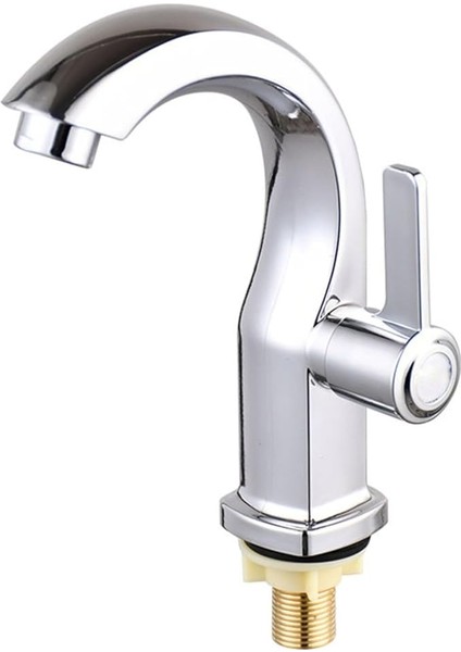 1 Adet Musluk, Soğuk Su, Enerji Tasarruflu Fıskiyeli Tekli Soğuk Su Musluğu, Mutfak, Barlar, Banyo/tuvaletler Için, Lavabo Armatürü, Mutfak Lavabosu Aksesuarı (Gümüş)