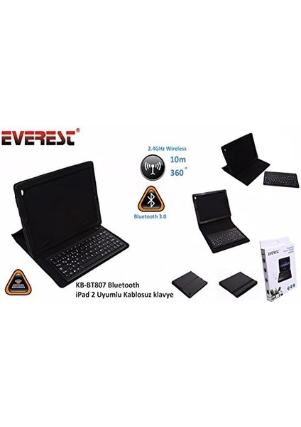 KB-BT807 Bluetooth iPad 2 Uyumlu Q Multimedia Kablosuz Klavye