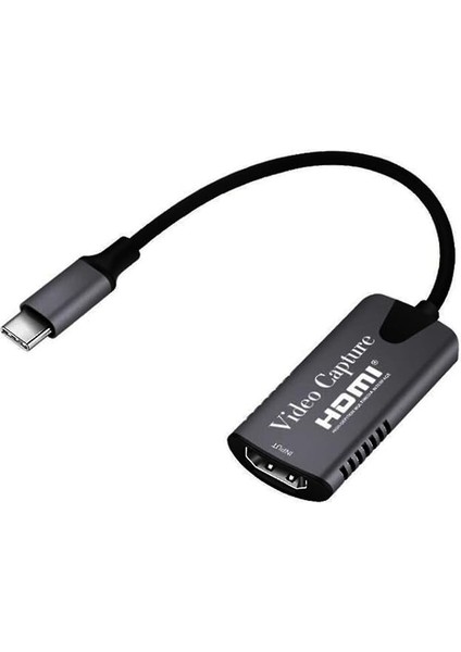 Type C Video Capture Yakalama Kartı Uçlu HDMI To Type-C Pc Bilgisayar Video Yakalama (Hdmı Aktarma Için Kullanılmaz)