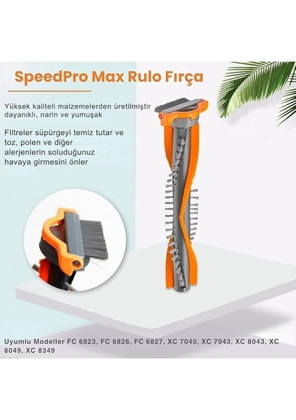 Xc 7040, Xc 7043, Xc 8043 Speedpro Max Şarjlı Dikey Süpürge ile Uyumlu Emici Başlık Fırçası fırsatları