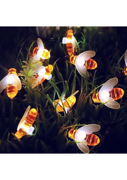 Güneş Enerjili Işık Zinciri, Dış Mekan, 6,5 M, 30 Led, 8 Mod, Arı Zinciri, Dış Mekan, Güneş Enerjili, Su Geçirmez, IP65 Dış Mekan Işık Zinciri, Bahçe, Teras, Balkon, Düğün Için