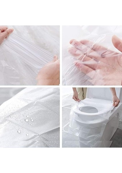 Örtüsü Tek Kullanımlık Klozet Poşeti Klozet Kapak Örtüsü Dispenseri 50 Adet modelleri