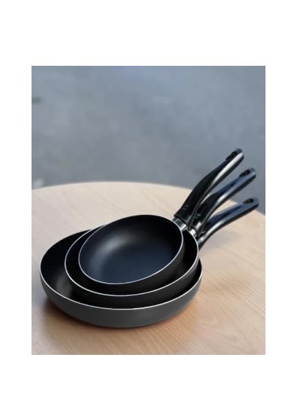 Parça Teflon Tava Sahan Seti 16/20/24 cm Yanmaz Yapışmaz Sahan Seti