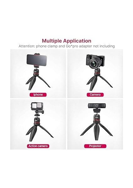 Mt-17 Masaüstü Vlog Tripod, Siyah indirimleri