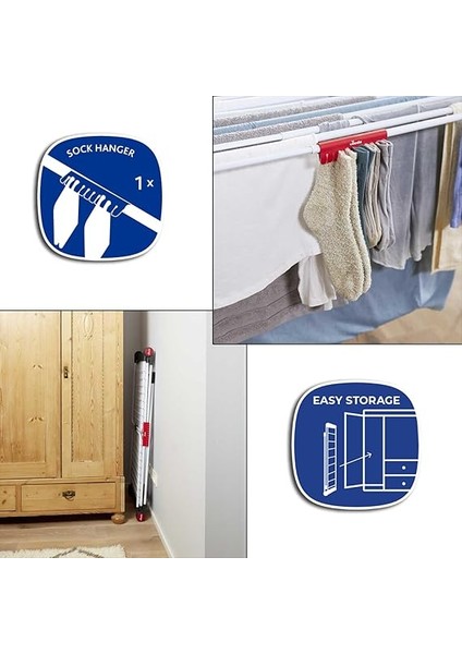 Infinity Flex 2 Metre'ye Kadar Uzatılabilir, 30 Metre Kurutma Alana Sahip Çamaşır Kurutmalığı fırsatları