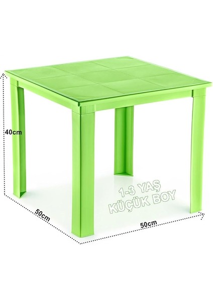 50X50 H:40 Plastik Masa Yeşil fiyatları