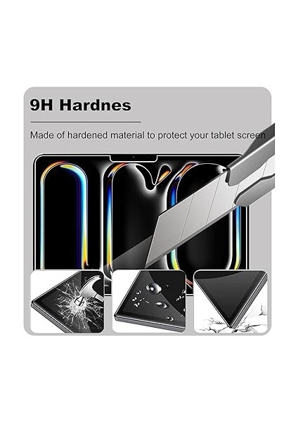 Ekran Koruyucu iPad Pro 13 Inç M4 (2024), 2 Paket Hd Şeffaf Çizilmeye Dayanıklı Temperli Cam [9h Sertlik] Dokunmaya Duyarlı Anti-Parmak Izi Anti-Yağ Koruyucu Ekran Koruyucu Film modelleri