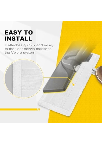 10 Mikrofiber Bez Seti, Buharlı Temizleyici Aksesuarı, Easyfix Sc 2, Sc 3, Sc 4, Sc 5, Yıkanabilir Bezler (5 Zemin Başlığı + 5 El Başlığı) modelleri