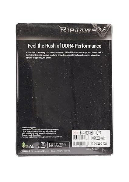 Ripjaws V Gaming Serisi CL18 (18-22-22-42) Alüminyum Soğutuculu 1.35V Dual Bellek Kiti, 2X8GB, 3600 Mhz, Siyah fırsatları