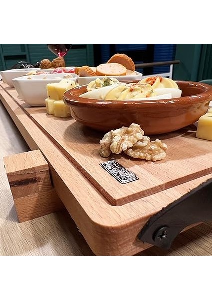 Ahşap Servis ve Sunum Tahtası, Masif Kuruyemiş ve Meyve Sunum Tahtası, Kahvaltı Sunum Tepsisi - 70 cm fiyatları