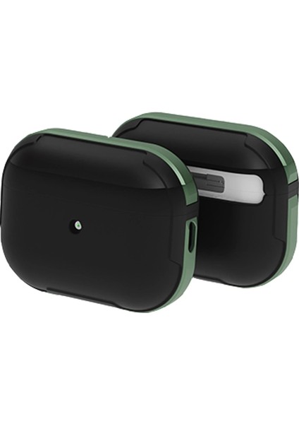 Resveq Movenchy Airpods Pro 2 (2.nesil) Mo-A8 Armor Kılıf - Koyu Yeşil