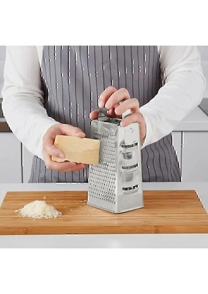 Metal Rende, Paslanmaz Çelik, Çok Amaçlı ve Dayanıklı Tasarım, Sebze, Peynir ve Meyve Rendesi, Ergonomik Saplı, Kolay Temizlenebilir, Mutfak Için Pratik ve Şık indirimleri