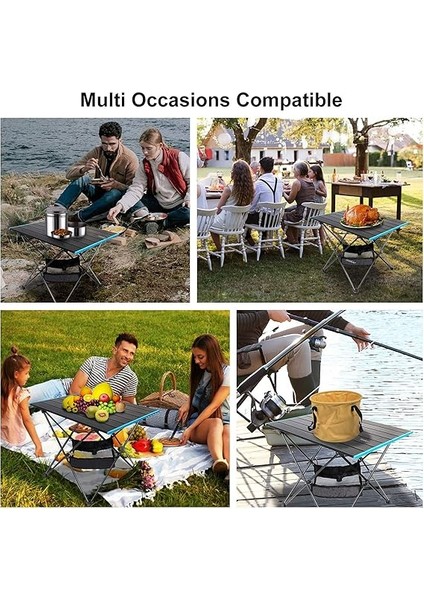 Masa Tablalı Katlanabilir Kamp Masası, Ultra Hafif, Kompakt, Dış Mekan, Plaj, Barbekü, Piknik, Festival Için Taşıma Çantası ile Katlanabilir Kamp Masası fırsatları