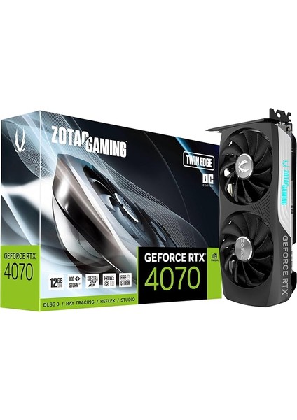 Gaming Geforce Rtx 4070 Individual Edge Oc Gddr6 Dlss 3 12GB Gddr6 192-BIT 20 Gbps Pcıe 4.0 Compact Sff Oyun Kartı, Icestorm 2.0 Gelişmiş Soğutma, Spectra Rgb Aydınlatma, ZT-D40740H-10M