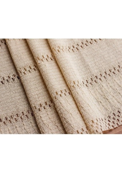 Home Pamuklu Şal Motif Dantel Örgü Runner Şal Desen Masa Runner, 35X145 cm Püsküllü Runner fırsatları