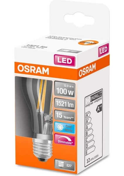 LED Flament Dim 11W Kırık Beyaz Işık E27 modelleri