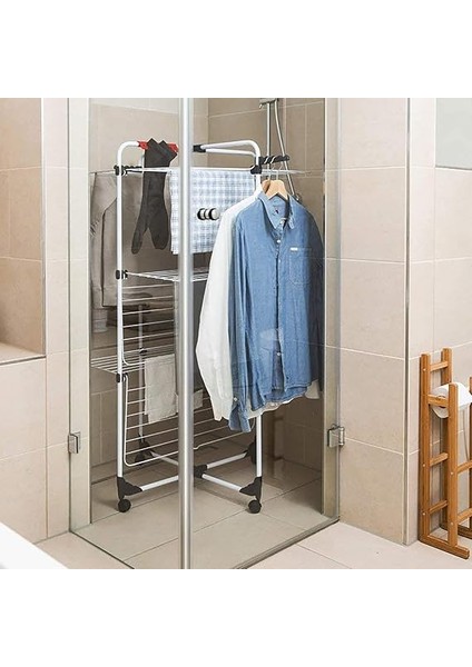 Mixer Çelik Dikey Çamaşır Askılığı, Beyaz, 5 x 71 x 127.5 cm fırsatları