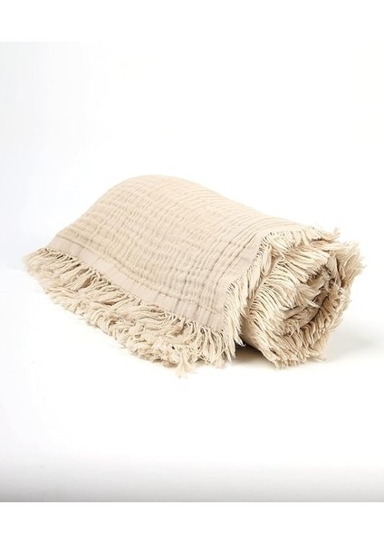 Müslin Bebek Battaniyesi, Erkek &amp; Kız Bebekler Için Nefes Alabilen Cilt Dostu Bebek ve Çocuk Battaniyesi, UNISEX,%100 Pamuk, 4 Katlı Organik Bebek Battaniyesi 110”X 110” (Bej) indirimleri
