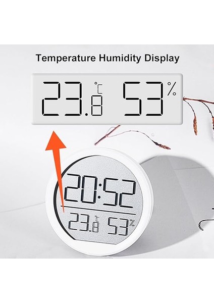 LCD Dijital Çalar Saat Sıcaklık ve Nem ile Küçük Manyetik Tasarım Masaüstü Asılı 3 Tip Yerleştirme 12/24 Saat Takvim Ev Mutfak Ofis Öğrencileri Için modelleri