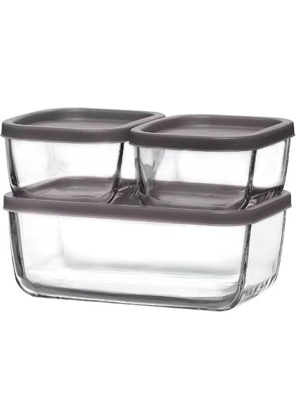 Cube 3'lü Saklama Kabı