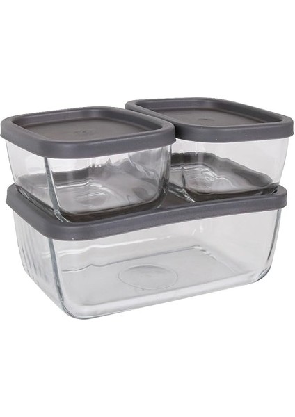 Cube 3'lü Saklama Kabı modelleri