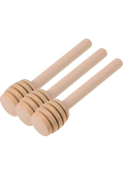 Bal Kaşığı Seti, 3 Adet, 10 Cm, Doğal Ahşap Mini Bal Çubuğu