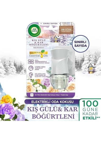Wick Elektrikli Oda Kokusu Cihaz Yedek Şişe Kış Masalı Kış Gülü ve Kar Böğürtleni fiyatları