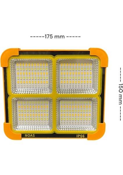 Güneş Enerjili Portatif Solar LED Projektör | IP66 Su Geçirmez, 4 Işık Modu, 2200 Lümen, 12000 Mah Taşınabilir Şarjlı Lamba | Kamp, Bahçe, Sokak Aydınlatması fiyatları