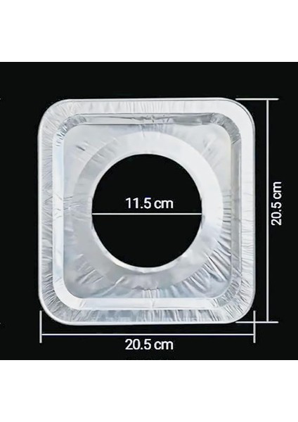 Kare Ocak Üstü Yağ Koruyucu Alüminyum Levha Ocak Kaplamaları, Alüminyum Folyo Kare Ocak Örtüleri, Ocak Koruyucuları, Ocak Üstü Alüminyum Levha 20,5 * 20,5 cm (10 Adet) modelleri
