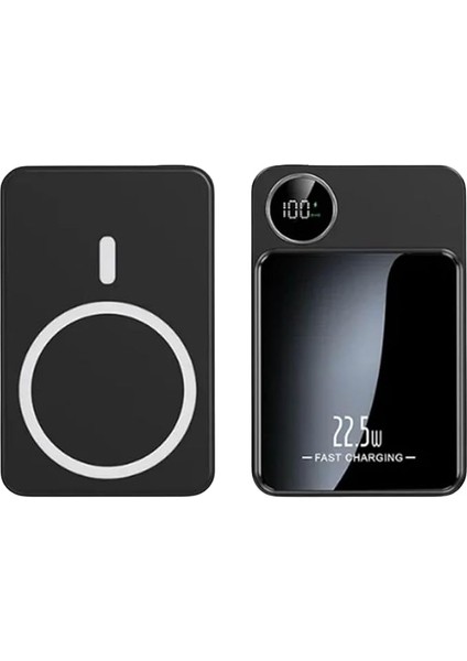 10.000 Mah 22.5 Watt Hızlı Şarj Göstergeli Kablosuz Taşınabilir Şarj Type-C/usb