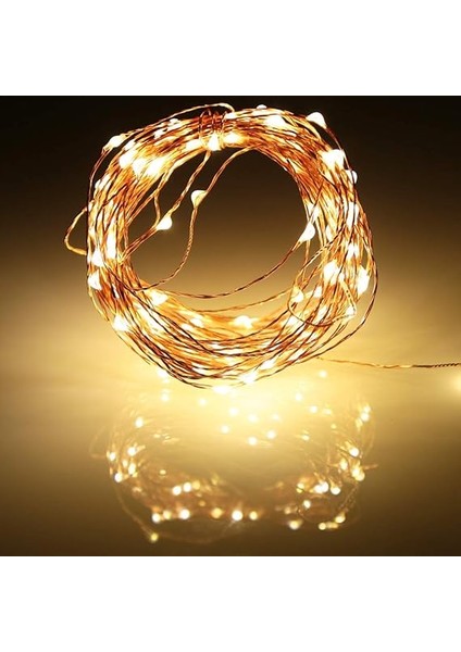 LED Peri Işıkları Pille Çalışır, 1 Paket Mini Pille Çalışan Bakır Tel Yıldızlı Peri Işıkları Yatak Odası, Noel, Partiler, Düğün, Orta Parça, Dekorasyon Için (5 M/16 Ft Sıcak Beyaz) indirimleri