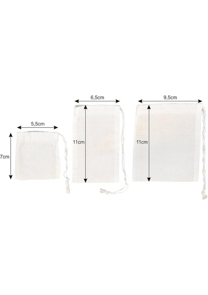Bitki Çayı Çay Demleme Demlik Kesesi Süzgeci Yüzde Yüz Pamuk 3'lü Set fiyatları