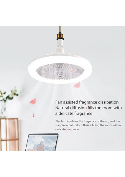 Vantilatörü Aydınlatmalı, Modern Kısılabilir LED Tavan Lambalı, 9.8" Küçük Sessiz E27 Aromaterapi Fan Işığı, Uzaktan Kumandalı, Yatak Odası, Mutfak Için (3 Adet) modelleri