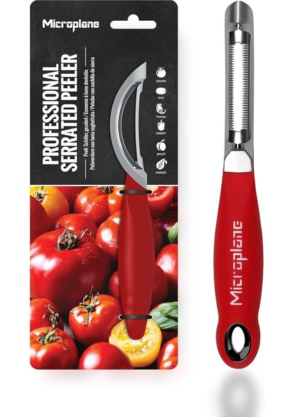 Profesyonel Soyucu, Dişli Çift Bıçaklı Paslanmaz Çelik, Sağ Elini Kullananlar ve Solaklar Için