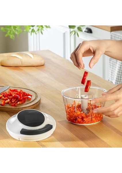 Home 700 ml 3 Bıçaklı Ipli Rondo – Çekmeli Doğrayıcı, Hızlı ve Pratik Sebze Doğrama, Paslanmaz Çelik Bıçaklı, Ergonomik ve Kolay Kullanım Pp Plastik indirimleri