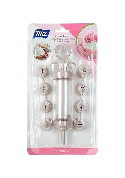 Pompası Sıkacağı Krem Şanti Sıkacağı Pompası 8 Parça Set - Pasta ve Kek Süsleme Aracı fırsatları