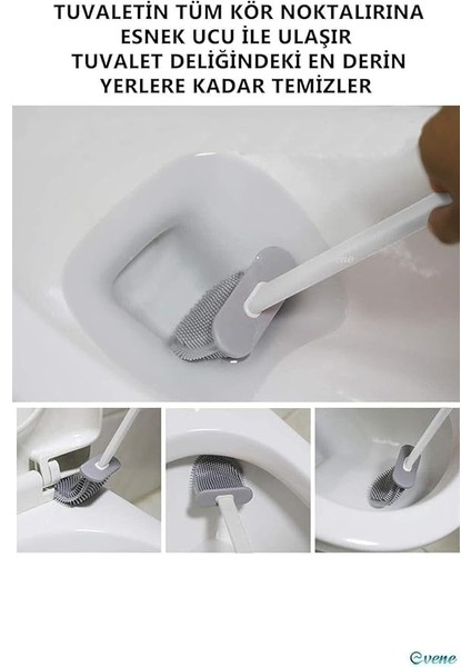 Home Silikon Tuvalet Fırçası | Bükülebilir Pratik Silikon Wc Klozet Fırçası fiyatları
