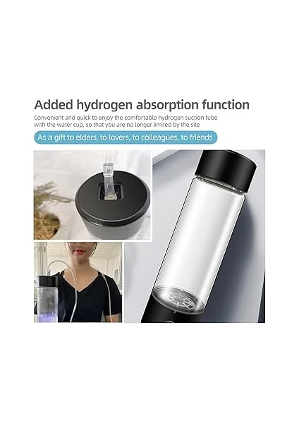 Spe Teknolojisine Sahip Hidrojen Su Jeneratörü 330ML Hidrojen Su Şişesi - Erkekler Kadınlar Için Taşınabilir Hidrojen Açısından Zengin Su Iyonlaştırıcı Makinesi Ev Ofis Seyahati Youmaxe fırsatları