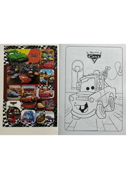 Cars Temalı Maske, Sticker ve Boyama Kitabı (8 Sayfa) modelleri