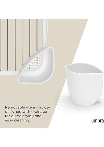 Sinkin Metal Bulaşıklık, Çıkarılabilir Çatal Bıçak Sepetli – Lavaboya Veya Çalışma Yüzeyine Uyar, Kompakt ve Kullanışlı, Beyaz/nikel indirimleri