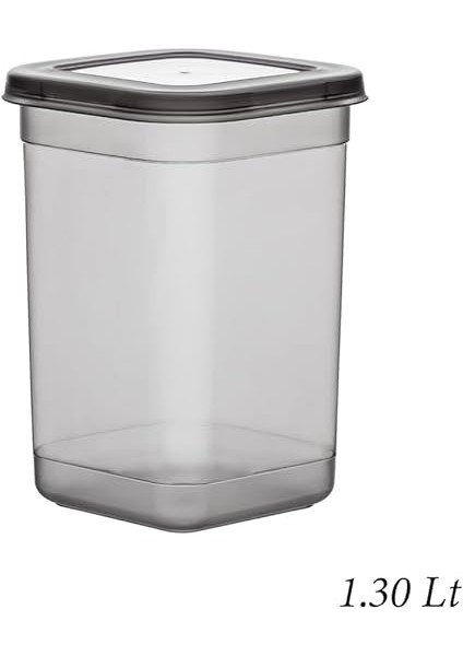 Porsima 431-GR 12 Li Çok Amaçlı Kapaklı Etiketli Gıda Erzak Bakliyat Saklama Kabı Seti 1.30 Lt - Gri fırsatları