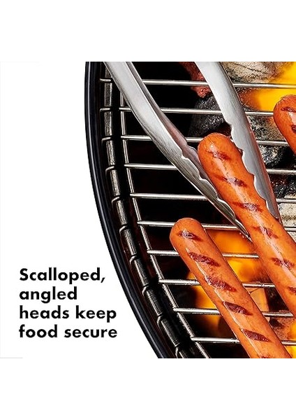 Good Grips Spatula ve Maşa Seti - Bulaşık Makinesinde Yıkanabilir Barbekü Maşası Seti Paslanmaz Çelik Et Spatulalı - 41 cm ve 47,5 cm fırsatları