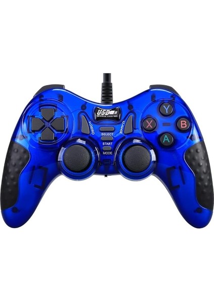 Çift Analoglu Kol USB Pc Bilgisayar Ps3 Oyun Kolu Gamepad Joystick (Lacivert)