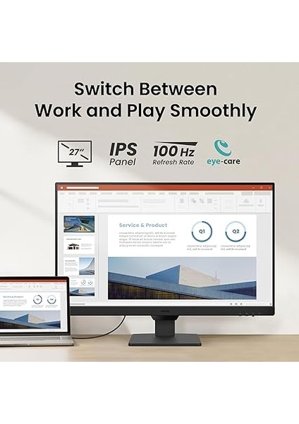 GW2790, 27" Inç IPS Full Hd (1920 x 1080), 5ms, 100Hz, Flicker-Free (Titreşimsiz Ekran), Low Blue Light+ (Düşük Mavi Işık+), Eye-Care (Göz Koruma), Anti-Glare (Parlama Önleyici), Ev/ofis Monitörü fiyatları