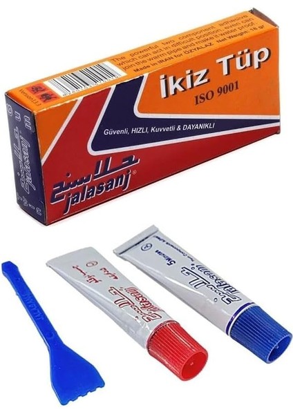 Yapıştırıcısı 18 gr Ikiz Tüp 1 Adet Metal Yapıştırıcı Çift Karışımlı Demir Çelik Yapıştırıcısı Kuvvetli ve Dayanıklı Ikiz Epoksi Yapıştırıcısı