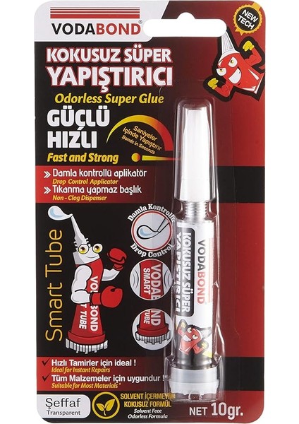 53.05.005 Hızlı Yapıştırıcı, 10G, Kokusuz, Şeffaf