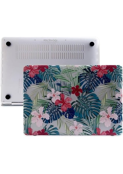 Macbook Air 13INÇ M1 Kılıf FLOWER01NL (Touchıd'li M1 Air) A2337 A2179 A1932 ile Uyumlu Yeşil fırsatları