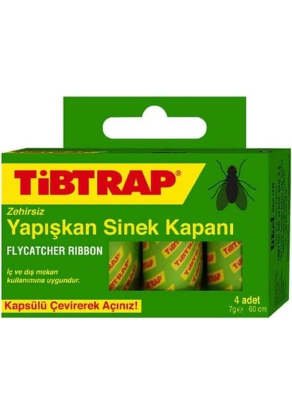 Tibtrap Yapışkan Karasinek Tuzağı Sinek Bandı 1 Paket, Yapışkan Sinek Kapanı