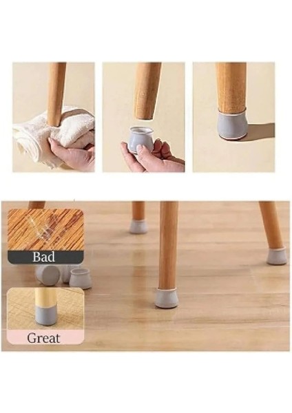 Kaydırmaz Silikon Masa Sandalye Koltuk Ayaklığı Gürültü Önleyici Parke Zemin Koruyucu Silikon Ayak 16 modelleri